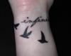 Infinite and birds tattoo