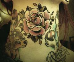 Old School rose tattoo