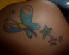 Mariposa con tres estrellas y numero 13