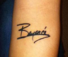 beyoncé autógrafo