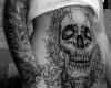 big skull girl tattoo