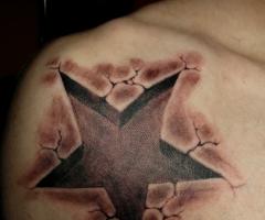Estrella 3d con textura de piedra