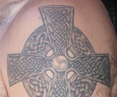 Celtic style green cross