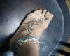 Tender vine design for your foot, if you wish to flaunt a sleek tattoo