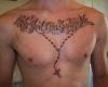 Only God Can Judge Me chest piece with beaded rosary Cross
