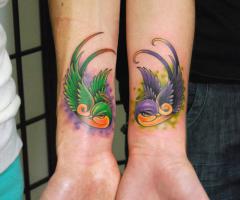 Cutest love symbol, swallows, testifying their cute love story