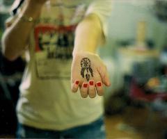 Dream catcher henna tattoo