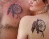 Couple dreamcatcher tattoo