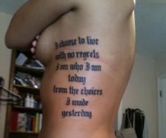 I Choose To Live With No Regrets