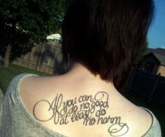 Girl's Back Tattoo