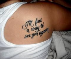 Tatto Frase I'll find a way to see you again