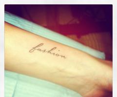 Fashion word tattoo