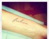 Fashion word tattoo