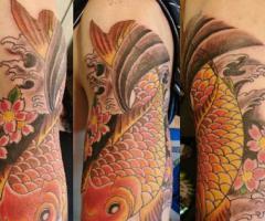 Fish koi tattoo art