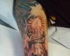 candle and skull tattoo