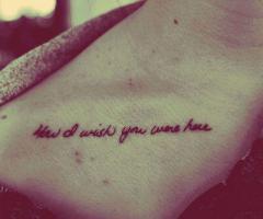 How I wish you were here