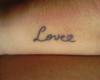 Love lettering and heart