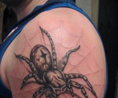 Gigant spider tattoo from the lord of the ring