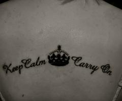Keep calm carry on tattoo