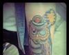 Tatuaje de buho colorido