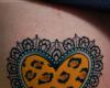 Cheeta leopard heart tattoo