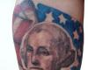 Portrait tattoo of President Washington