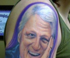 Bill Clinton tattoo