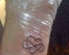Heart and infinity tattoo design for women
