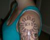 New sun and flowers tattoos