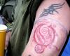 Tatuaje de Escarificación del logo de Opeth