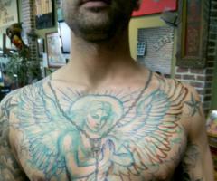 Angel color tattoo