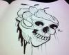 Desenho de cranio humano