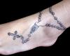 Tatuagens de terços no tornozelo