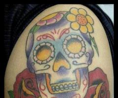 Tatuagem das caveiras mexicanas