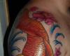 Tatuaje de Pez Koi a color