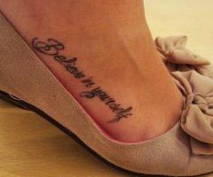 Believe in yourself on foot
