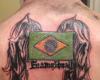 Tatuaje de bandera de Brasil