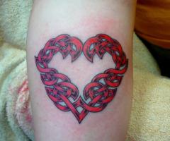 Celtic heart tattoo