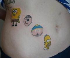 Los mejores dibujos animados tatuados