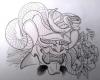hannya mask sketch