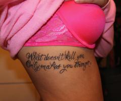 Tatuaje de frases. Femenino