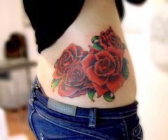 Four red roses picture