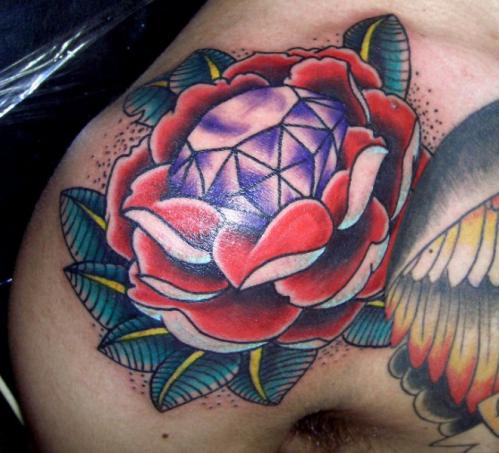 Diamond on rose picture