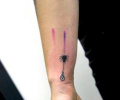 Spider wrist tattoo