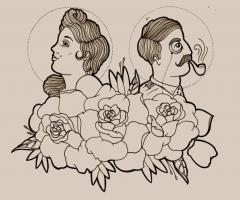 Mr and Mrs Roses drawing