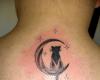 Moon, cat and star tribal