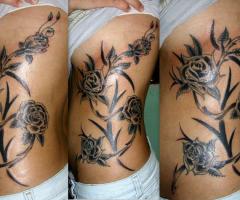 Tatuajes de rosas tribales