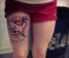 Running Deer tattoo