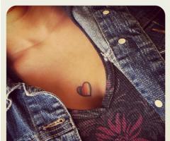 Rainbow heart tattoo