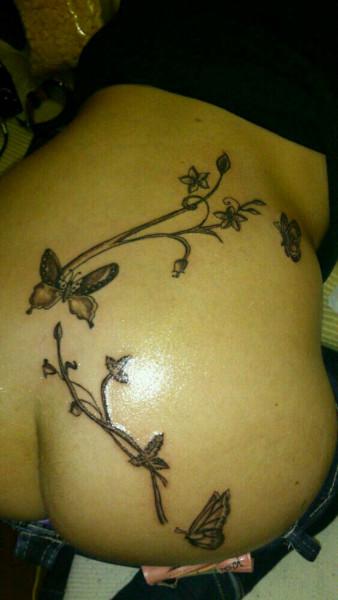 Enredaderas con mariposas